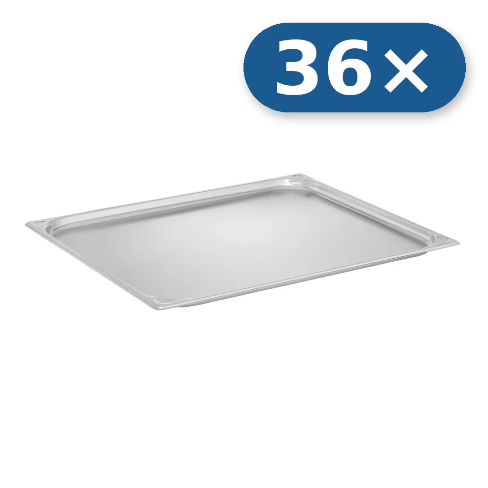 36× Bandeja de acero inoxidable GN 2/1 20 mm para LEO-130