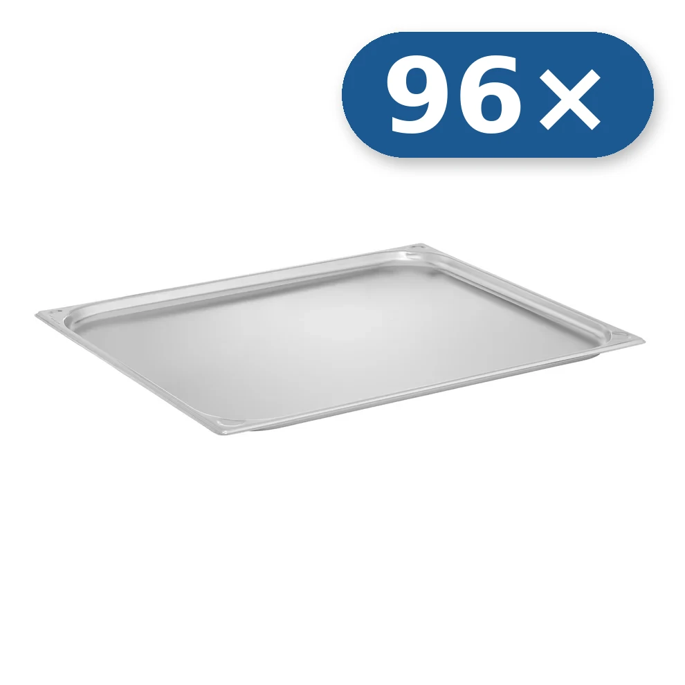 96× Bandeja de acero inoxidable GN 2/1 20 mm para LEO-300